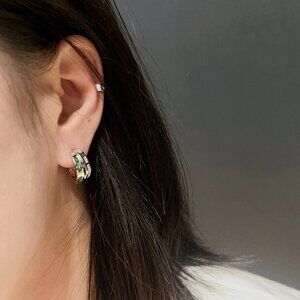 APM Monaco Interwoven Morse Code Earrings